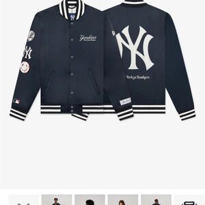New York Yankees Navy Varsity Jacket - Men's